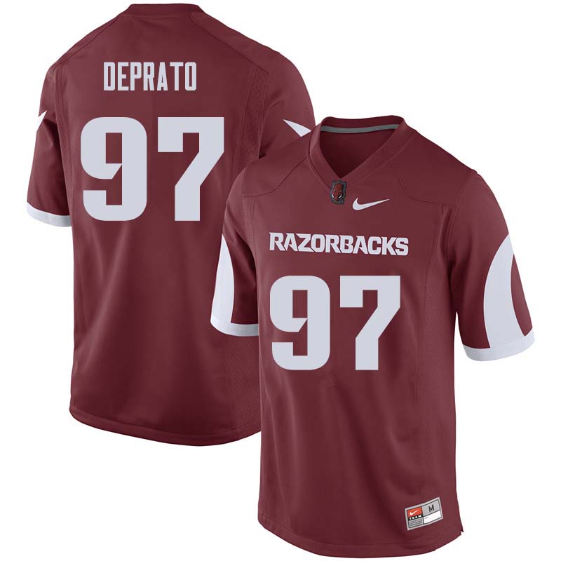 Men #97 Brandon DePrato Arkansas Razorback College Football Jerseys Sale-Cardinal